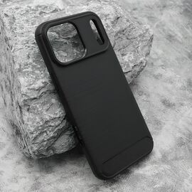 Silikonska futrola BRUSHED - iPhone 17 Pro Max (6.9) crna (MS).