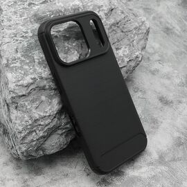 Silikonska futrola BRUSHED - iPhone 17 Pro crna (MS).