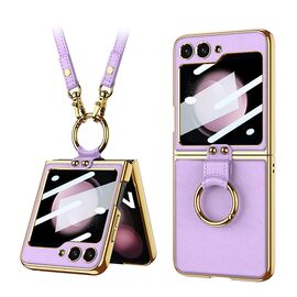 Futrola GOLD EDGE - Samsung F741B/F761B Galaxy Z Flip 6 5G/Z Flip 7 FE 5G ljubicasta (GKK case) (MS).