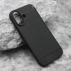 Silikonska futrola BRUSHED - iPhone 17 crna (MS).