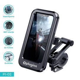 Vodootporni drzac - mobilni telefon Pluginn PI-02 za bicikl.