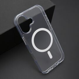 Futrola COLOR FRAME MagSafe - iPhone 17 srebrna (providna) (MS).