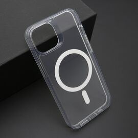 Futrola COLOR FRAME MagSafe - iPhone 13 (6.1) srebrna (providna) (MS).