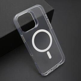 Futrola COLOR FRAME MagSafe - iPhone 16 Pro Max (6.9) srebrna (providna) (MS).