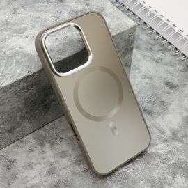 Futrola COLOR METAL MagSafe - iPhone 16 Pro (6.3) srebrna (MS).