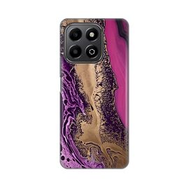 Silikonska futrola PRINT - Huawei Honor X6b Purple Gold Marble.