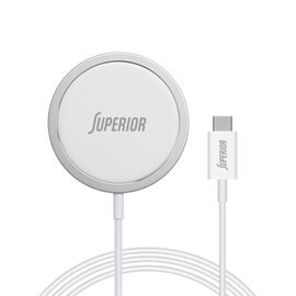 Bezicni punjac Magsafe Superior SU-0207 15W sa Type C kablom beli (MS).