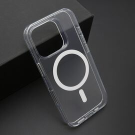 Futrola COLOR FRAME MagSafe - iPhone 16 Pro (6.3) srebrna (providna) (MS).