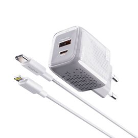 Kucni punjac Moxom MX-HC206 18W FAST PD 20W Type C na lightning sivi (MS).