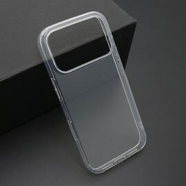 Silikonska futrola ultra tanka (skin) PROTECT - iPhone 17 Pro providna (bela) (MS).