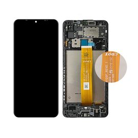 LCD displej (ekran) - Samsung A125/Galaxy A12 + touchscreen + frame black (crni) Rev.0.1.
