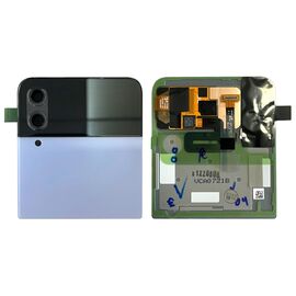 Prednji LCD displej (ekran) - Samsung F721/Galaxy Z Flip 4 + touch screen + frame Blue Service Pack ORG/GH97-27947D.