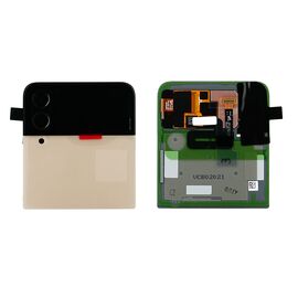 Prednji LCD displej (ekran) - Samsung F721/Galaxy Z Flip 4 + touch screen + frame Rose Gold Service Pack ORG/GH97-27947C.