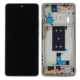 LCD displej (ekran) - Xiaomi 11T Pro + touchscreen + frame Silver Service Pack ORG/56000D0K3S00.
