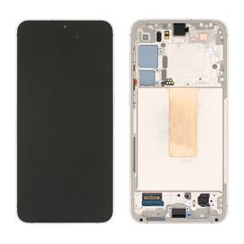 LCD displej (ekran) - Samsung S916B/Galaxy S23 Plus + touchscreen + frame Cream Service Pack ORG/GH82-30477B.