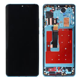 LCD displej (ekran) - Huawei P30 PRO + touchscreen black (crni) + frame Aurora Blue OEM.
