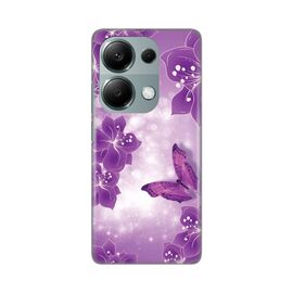 Silikonska futrola PRINT - Xiaomi Redmi Note 13 Pro 4G Butterfly And Flowers.