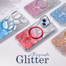 Futrola Magsafe Glitter - iPhone 16 Pro crvena.