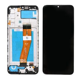 LCD displej (ekran) - Samsung A037/Galaxy A03s (GH81-21233A) + touchscreen + frame black (crni) FULL ORG-SP.