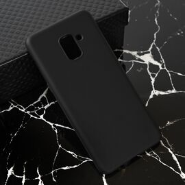 Silikonska futrola Teracell Giulietta - Samsung A730F Galaxy A8 Plus 2018 mat crna.