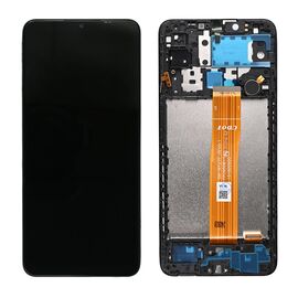 LCD displej (ekran) - Samsung A125 Galaxy A12 Nacho (GH82-26486A) + touchscreen + frame black (crni) FULL ORG-SP.