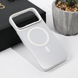 Futrola Magsafe providna - iPhone 17 Pro Max srebrna.