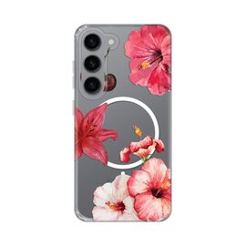 Futrola print Magsafe - Samsung S911B Galaxy S23 Hibiscus.