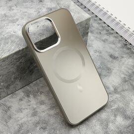 Futrola COLOR METAL MagSafe - iPhone 15 Pro Max (6.7) srebrna (MS).