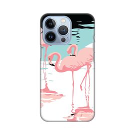 Silikonska futrola PRINT - iPhone 13 Pro Pink Flamingos.