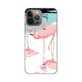 Silikonska futrola PRINT - iPhone 13 Pro Max 6.7 Pink Flamingos.