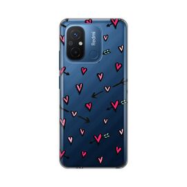 Silikonska futrola PRINT Skin - Xiaomi Redmi 12C Heart Pattern.