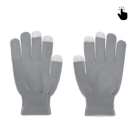 Rukavice - touch screen RY M (22cm) sive.