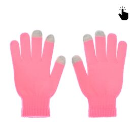 Rukavice - touch screen RY M (22cm) pink.