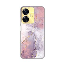 Silikonska futrola PRINT - Realme C55 Pink Marble.