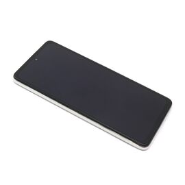 LCD displej (ekran) - Samsung A525F/A526B Galaxy A52 4G/5G + Touch screen + frame white (beli) Full ORG CHINA (MS).