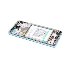 LCD displej (ekran) - Samsung A725F/A726B Galaxy A72 4G/5G + Touch screen + frame blue Full ORG EU (MS).
