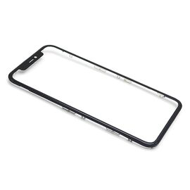 Staklo touchscreen-a - Iphone 11 + frame + OCA stiker black (crni) (MS).