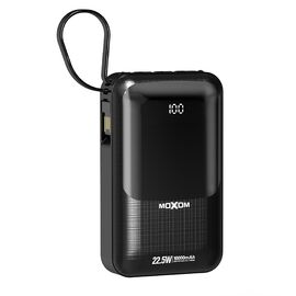 Univerzalna Back Up Baterija Moxom MX-PB76 10000mAh 20W PD LCD displej (ekran) 3 in 1 sa kablom crni (MS).