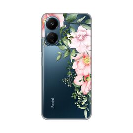 Silikonska futrola PRINT Skin - Xiaomi Redmi 13C Gentle Rose Pattern.