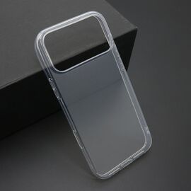 Silikonska futrola ultra tanka (skin) PROTECT - iPhone 17 Pro Max (6.9) providna (bela) (MS).