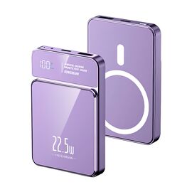 Univerzalna Back Up Baterija MagSafe M50 15W PD 20W+22.5W Fast 5000mAh ljubicasti (MS).