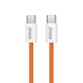 USB data kabl Superior SU-K1025 Type C na Type C 60W 1m narandžasti (MS).