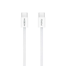 USB data kabl MOXOM MX-CB369 pleteni Fast 60W 3A Type-C na Type-C 1m beli (MS).
