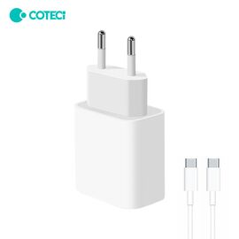Kucni punjac Coteci CS5193 20W sa PD na lightning kablom beli.