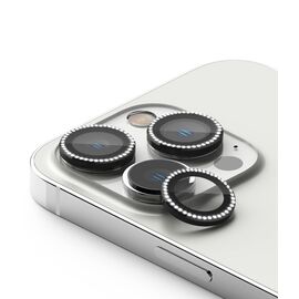 Folija - zastitu kamere DIAMOND za iPhone 16 Pro (6.3)/16 Pro Max (6.9) crna (MS).