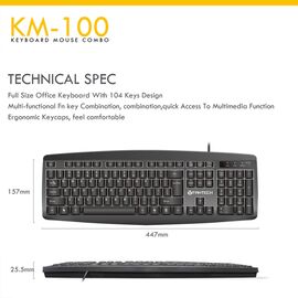 Combo mis i tastatura Fantech KM-100 crni.