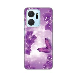 Silikonska futrola PRINT - Huawei Honor X7a Butterfly And Flowers.