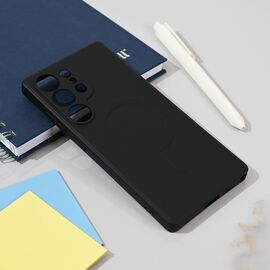 Silikonska futrola Teracell Giulietta Magsafe - Samsung S938 Galaxy S25 Ultra crna.