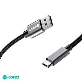 Data kabl Coteci 87313 60W 10 Gbps USB 3.0 na Type C crni 2m.