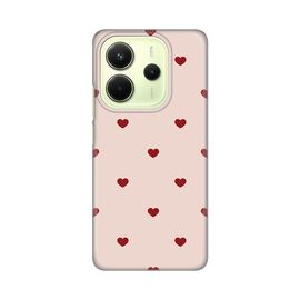 Silikonska futrola PRINT - Xiaomi Redmi Note 14 4G (SRB) Beige Hearts.